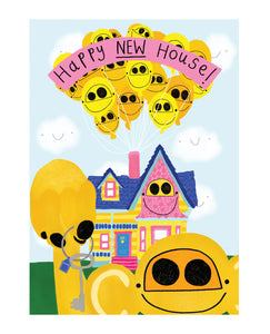 Happy New House Card