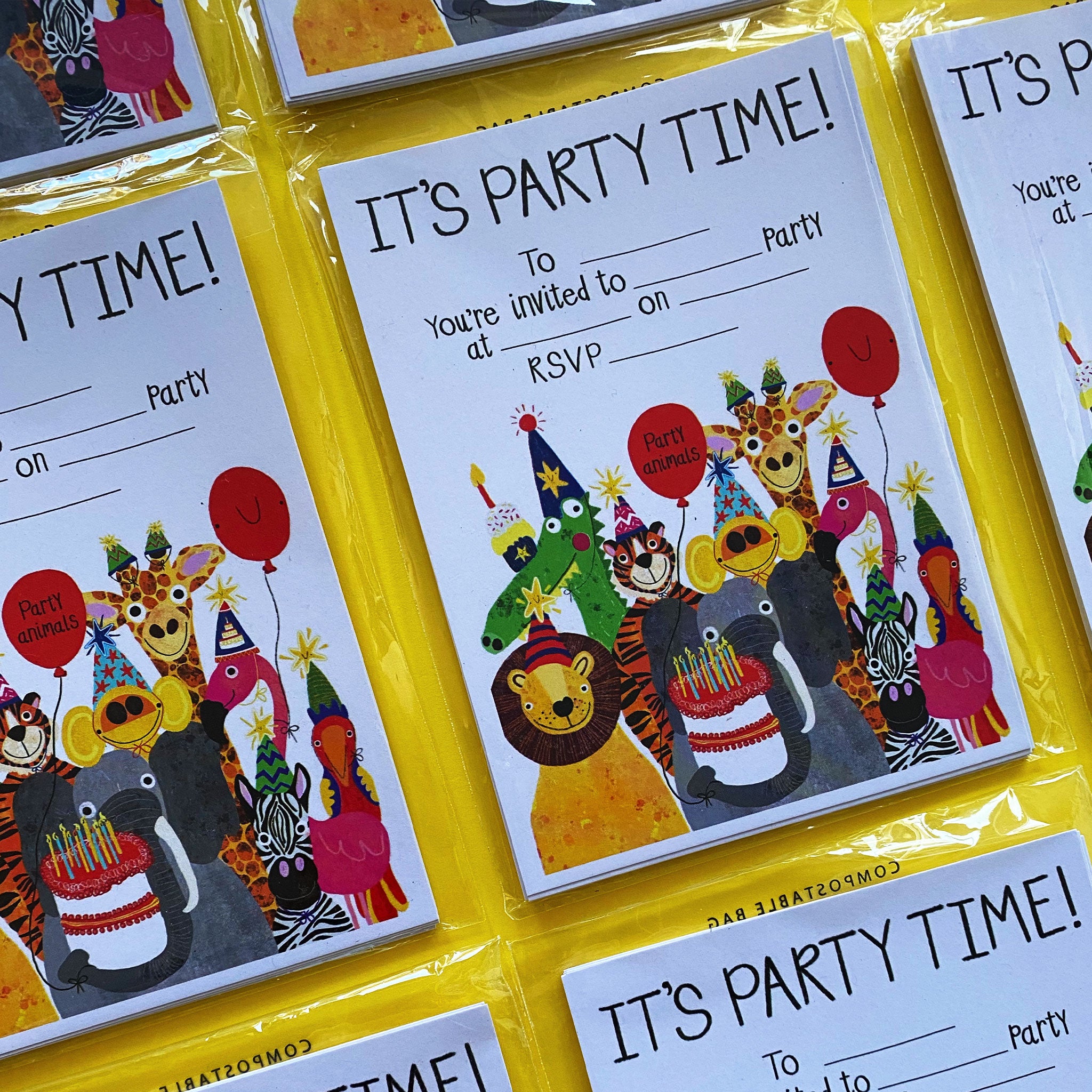 Party Animal Invites - 10-Pack